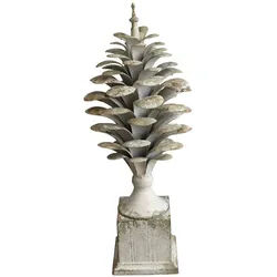 Chic Antique Weihnachtsfigur Chic Antique Dekorativer Zapfen auf Fuß Shabby Chic 56 cm (1 St)