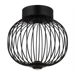 GLOBO LIGHTING LED Deckenleuchte, LED-Leuchtmittel fest verbaut, Warmweiß, Deckenlampe Deckenleuchte Wohnzimmerlampe schwarz Schlafzimmerlampe schwarz