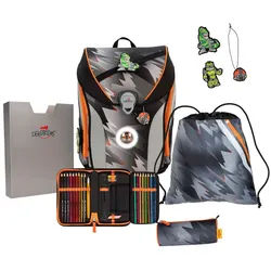 DerDieDas® Schulranzen LED Schulranzenset 5-teilig (Set, 5-tlg) bunt