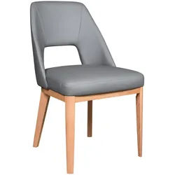 Livetastic Stuhl , Holz, Leder , Echtleder , Rindleder , Eiche , Hartholz , 51x88x58 cm , Esszimmer, Esszimmerserien
