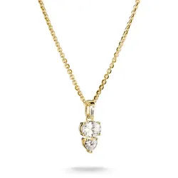 THOMAS SABO Kette mit Anhänger Silberkette mit Zirkonia, mit Zirkonia (synth) gelb|goldfarben