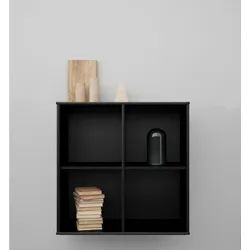 Hammel Furniture Bücherregal Mistral KUBUS Wandregal – hochwertig & flexibel, langlebig, 1-tlg., Modernes Designregal – stehend oder hängend – T:27 cm schwarz