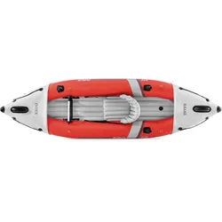Einerkajak INTEX "Boot ExcursionPro Kayak Set mit Alu-Paddel + Pumpe", rot (grau, rot, schwarz), KleinbooteB:91cm H:46cm L:305cm, Vinyl, B:91cm H:46cm L:305cm