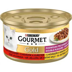 Purina Gourmet Gold mit Rindfleisch und Huhn in Sauce 12 x 85g