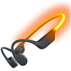Tekoo Knochenleitungs-Kopfhörer, Bluetooth 6.0, IPX8, 32GB, MP3, LED-Licht Open-Ear-Kopfhörer orange|schwarz