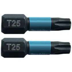 Makita Bit T25 25 mm Schrauben Befestigen 2 Stück Impact Black B-63688