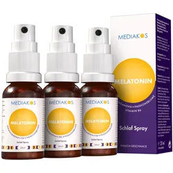 Mediakos® Melatonin Ashwagandha Schlaf Spray Mundspray 3x20 ml