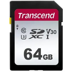 Transcend SDXC-Karte 300S UHS-I U1 V10 100/20MB/s 64 GB
