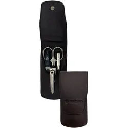 PFEILRING Maniküre-Etui, 4 tlg., Nappaleder braun