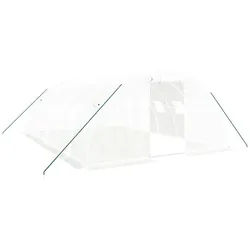 vidaXL Gewächshaus Gewächshaus mit Stahlrahmen Weiß 24 m2 6x4x2 m weiß