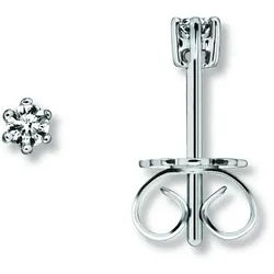 ONE ELEMENT Paar Ohrhänger 0.1 ct Diamant Brillant Ohrringe Ohrstecker aus 585 Weißgold, Sanfte Brillanz – Diamantveredelung für ein wertiges Finish silberfarben