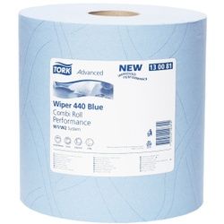 Tork Advanced Wischtuch 440, blau, W1/W2, 3-lagige TAD Qualität, 23,5 x 34 cm, 1 Packung = 2 Rollen x 119 m = 700 Tücher