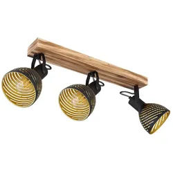 GLOBO LIGHTING LED Deckenspot, Leuchtmittel nicht inklusive, Deckenleuchte Lampe Spotleuchte verstellbar Spotleiste Leseleuchte braun