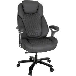 Mid.you Chefsessel , Grau, Silberfarben , Textil , Drehkreuz , 73x138x85 cm , Wippfunktion, Sitzfläche 360° drehbar, ergonomische Rückenlehne , Büromöbel, Bürostühle, Chefsessel