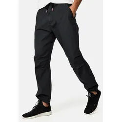 Indicode Chinohose Herren INPaulino Chino Hose Herrenhose mit Tunnelzug am Beinabschluss schwarz L