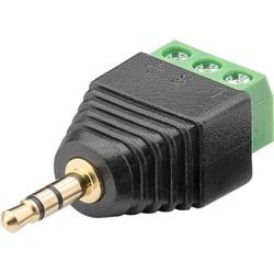 Goobay Terminal Block 3-pin > Klinke 3,5 mm Stecker (3-Pin, stereo) - Schraubbefestigung