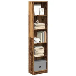 vidaXL Bücherregal NA Bücherregal Altholz-Optik 40x24x176 cm Spanplatte braun