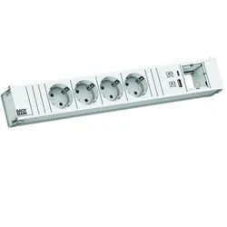 BACHMANN CONI 4xCEE7/3 1xUSB A/C 22W 1xCM 0,2m GST18 RAL9010