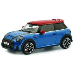 Solido Modellauto Mini Cooper John Cooper Works 2023 blau metallic, Maßstab 1:43 blau