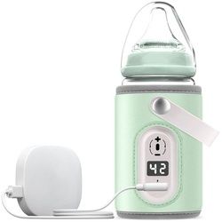 GLiving Flaschenwärmer Baby Flaschenwärmer Tragbare USB Heizung Heizbeutel (Grün) grün