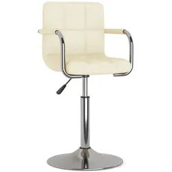 vidaXL Barhocker, Sitzhocker Creme Stoff