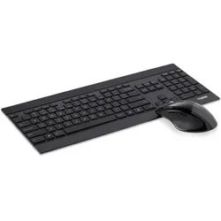 Rapoo 8900P kabelloses 5 GHz Tastatur Maus Set Tastatur- und Maus-Set, USB-Empfänger, Edelstahl/Aluminium, schwarz schwarz