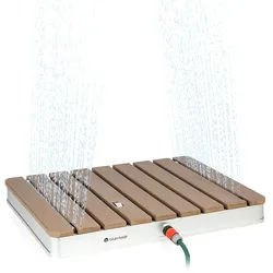 blumfeldt Gartendusche Pooldusche - Aluminium Campingdusche - Silber-Metallic
