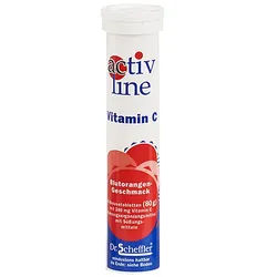 ACTIVLINE Vitamin C Blutorange Brausetabletten 20 St