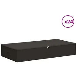 vidaXL Aufbewahrungsbox Aufbewahrungsbox 24 pcs Anthrazit 90 x 48 x 15 cm Vliesstoff (24 St) grau
