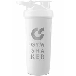 Gymshaker Protein Shaker Edelstahl Flaschen 900 ml weiss