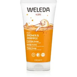 Weleda Kids Fruchtige Orange Duschcreme und -shampoo für Kinder 2 in 1 150 ml