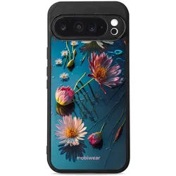 Handyhülle für Google Pixel 9 Pro XL, Mobiwear Glossy Case, Blau-Blumig