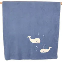 Kinderdecke Maja 'Wale' 100 x 150 cm, DAVID FUSSENEGGER blau