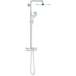 Grohe Rainshower Duschsystem 27968001 chrom, mit Aufputz-Thermostat, mit EcoJoy 9,5 l/min Durchflussbegrenzer