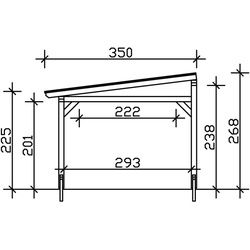 SKAN HOLZ Terrassenüberdachung Siena 434 x 350 cm