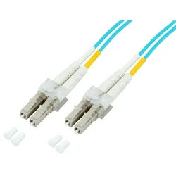 O0312.10 - Duplex Jumper LC-LC 50/125μ, 10 m, OM3, türkis