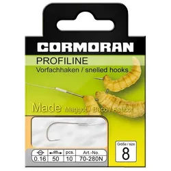 Daiwa Cormoran Teighaken, Cormoran Profiline Madenhaken gebunden Gr.10 0,14mm Ø 0.14 mm
