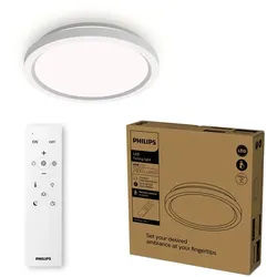 AIO Ceiling Light with Remote (Round Black) - 24W Integrated LED Lamp with 3 step dimming 2-pack