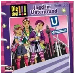 United Soft Media Hörspiel Die drei !!! 22. Jagd im Untergrund (drei Ausrufezeichen)