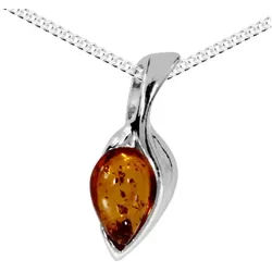 OSTSEE-SCHMUCK Kette mit Anhänger Ostsee-Schmuck Kette mit Anhänger Ines Kette mit Anhänger Ines (2-tlg) silberfarben 42 cm