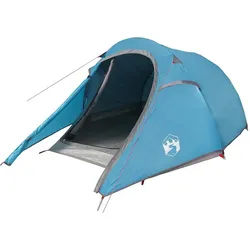 vidaXL Tunnelzelt Tunnelzelt 2 Personen Blau Wasserdicht, (1 tlg) blau