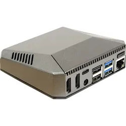 RPIC ODS-727 GR - Gehäuse für Raspberry Pi 4, ODS-727, Aluminium, grau