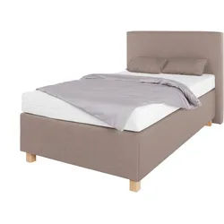 Westfalia Schlafkomfort Boxspringbett, mit Zierkissen beige