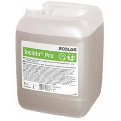 ECOLAB Incidin Pro Flächendesinfektionsmittel, Konzentrat zur Reinigung und Desinfektion von Medizinprodukten und Oberflächen, 6 Liter - Kanister