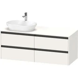 Duravit Ketho.2 Konsolenwaschtischunterbau wandhängend Weiß Supermatt 1400x550x568 mm - K24898L84840 K24898L84840000