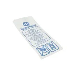 Deiss Hygienebeutel Papier, 35 g/m2, weiß, 1-lagige Hygieneabfallbeutel in den Maßen 120+50x280 mm, 1 Karton = 10 Bündel