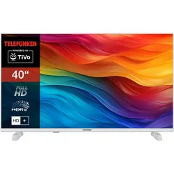 Telefunken Fernseher 40 Zoll Smart TV Powered by TiVo (Full HD, HDR, HD+ 6 Monate inkl., Triple-Tuner) XF40TO750S-W
