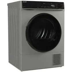 Sharp Wärmepumpentrockner KD-PRO8S7GSC-DE, SoftTouch-Bedienung mit LED-Display, Trommelbeleuchtung, WiFi grau