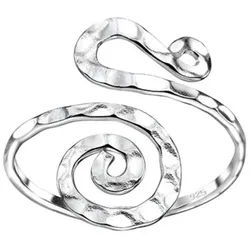 Order & Smile Schmuck Silberring Ring Spirale: 925 Silber Damen Ring mit offener Ringschiene silberfarben 56