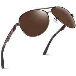 LuxusKollektion Pilotenbrille Pilotenbrille Herren Damen Braun Rahmen Braun Verspiegelte Linsen